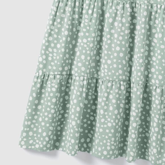 Mommy and Me Dresses Summer Boho Casual Ruffle Puff Sleeve High Waist Midi - Picture 6 of 6